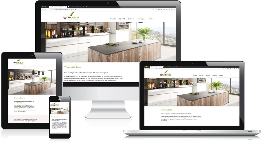 responsive Website von Wohnstudio Spitzbart